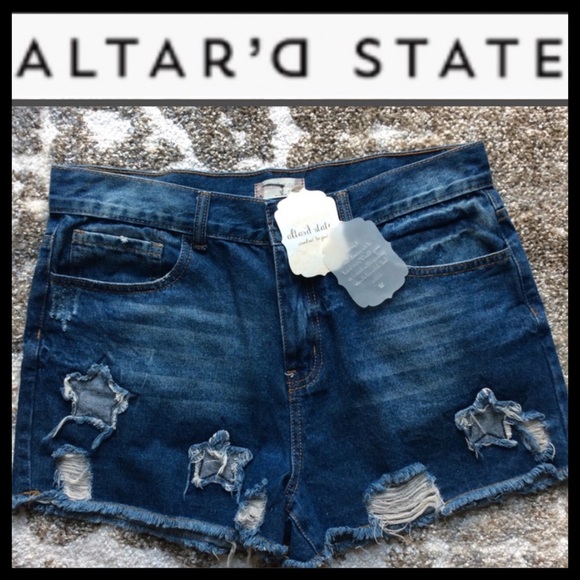 Altar'd State Pants - NWT ALTAR’D STATE High Rise Denim Shorts